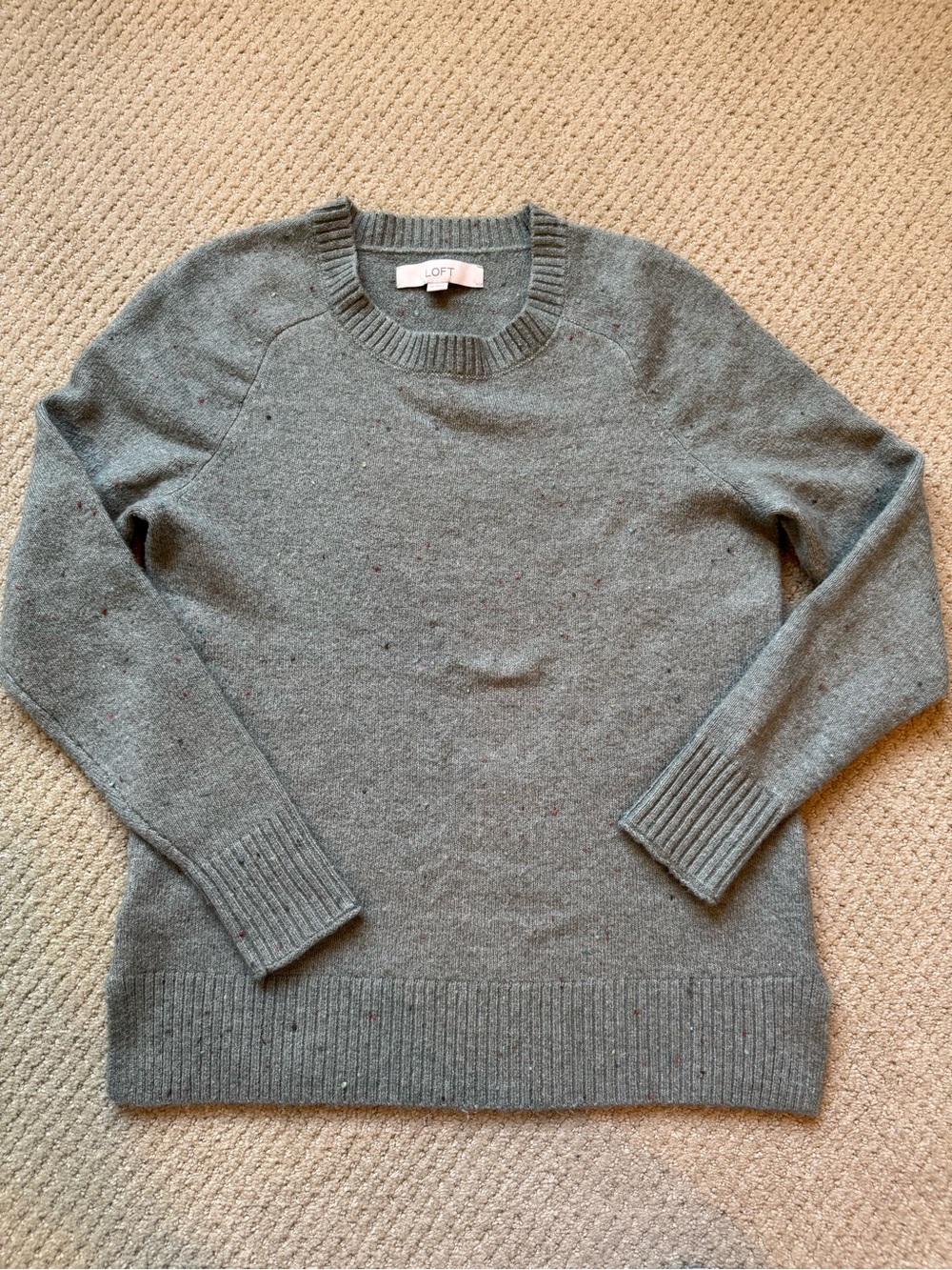 LOFT Green Crewneck Sweater
